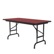 CORRELL CFA Adjustable HPL Folding Tables 24x48 Red CFA2448PX-35
